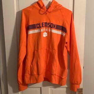 Men’s Clemson Tigers hooded sweatshirt, orange.